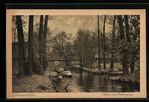AK Lehde, Am Dorfeingang, Spreewaldbilder
