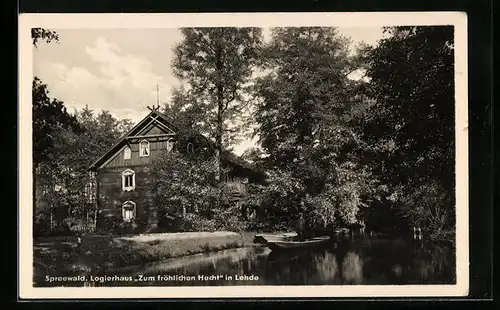 AK Lehde /Spreew., Logierhaus Zum fröhlichen Hecht