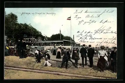 AK Hamburg-Altona, Am Strand bei Neumühlen