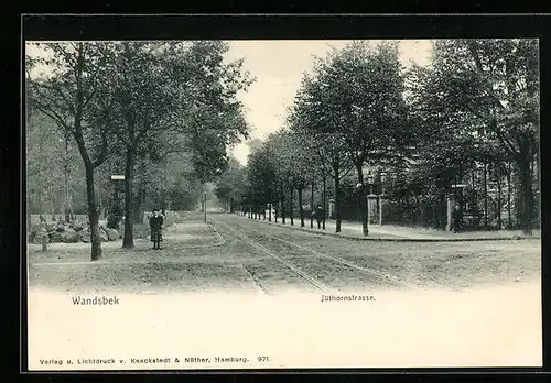 AK Hamburg-Wandsbek, Partie in der Jüthornstrasse