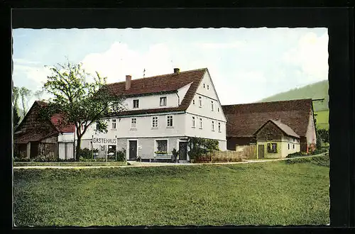 AK Ober-Schönmattenwag i. Odw., Gasthaus, Bäckerei und Lebensmittel Adam Bäunig
