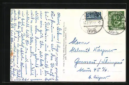 AK Roigheim, Rathaus und Bahnhof, Kriegerdenkmal