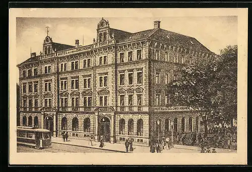 AK Augsburg, Hotel Drei Kronen
