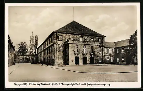 AK Bayreuth, Ludwig-Siebert-Halle mit Hofgarteneingang