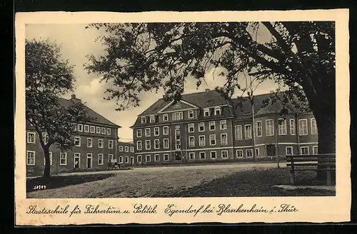 Künstler-AK Egendorf b. Blankenhain, Staatsschule f. Führertum und Politik