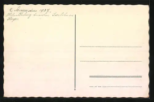 AK Hohenlimburg, Ortsansicht mit Strassenbahn