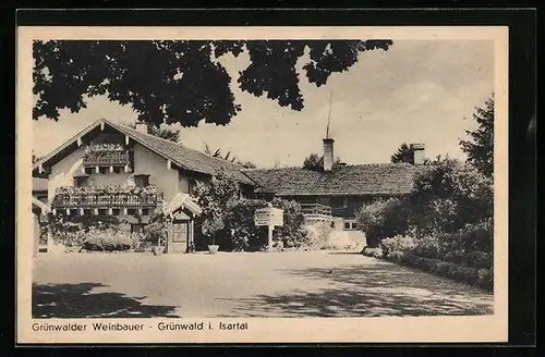 AK Grünwald i. Isartal, Gasthaus Grünwalder Weinbauer