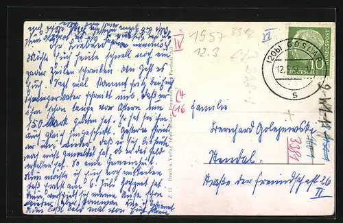 AK Wehre, Kirche mit Friedhof, Strassenpartie