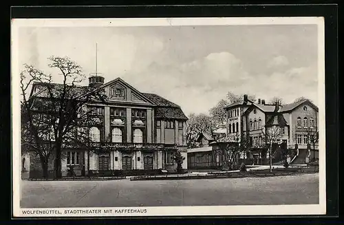 AK Wolfenbüttel, Stadttheater mit Kaffeehaus