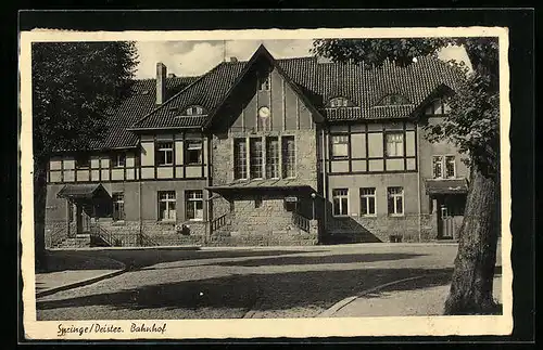 AK Springe /Deister, Partie vom Bahnhof