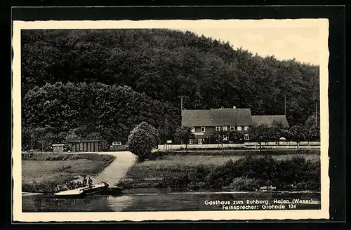 AK Hajen a.d. Weser, Gasthaus zum Ruhberg