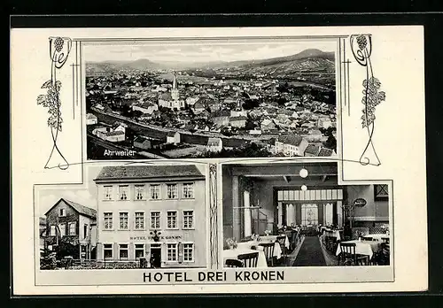 AK Ahrweiler, Hotel Drei Kronen, Innenansicht, Teilansicht