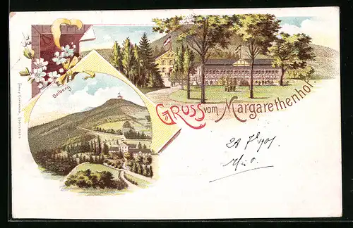 Lithographie Oelberg, Gasthaus Margarethenhof