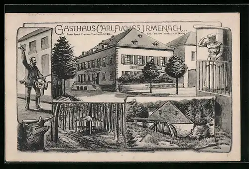 AK Irmenach, Gasthaus Carl Fuchss