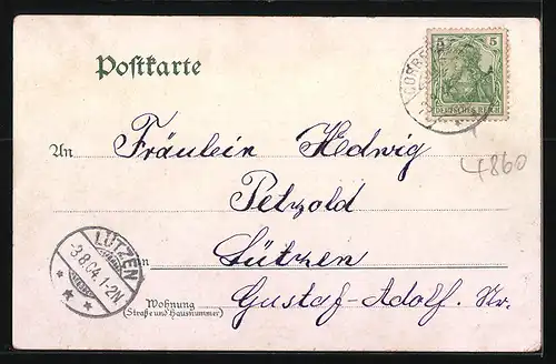 Lithographie Hohenmölsen, Lützener Str. Pegauer Str., Kaschütz