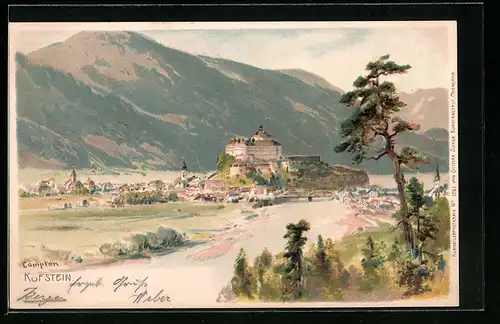 Künstler-AK Edward Theodore Compton: Kufstein, Blick über Ort