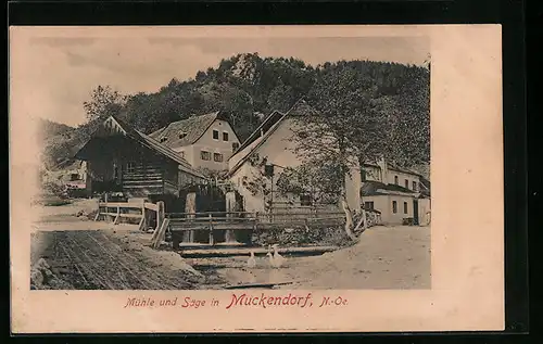 AK Muckendorf, Blick auf Mühle und Säge