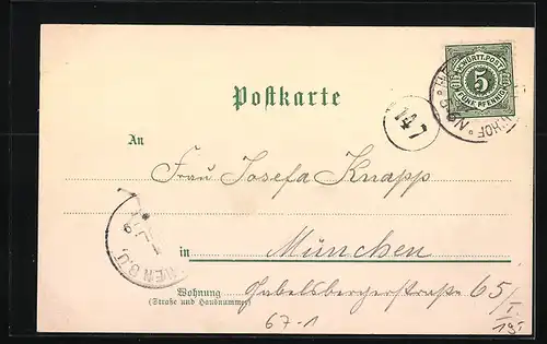 Lithographie Heilbronn, Industrie-Gewerbe u. Kunstausstellung 1897, Trachtendame bei der Weinernte
