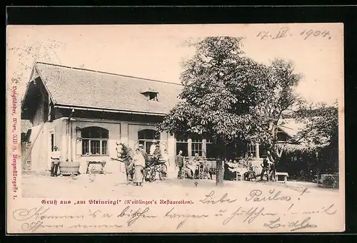 AK St. Andrä-Wördern, Weidlingers Restaurant am Steinriegl