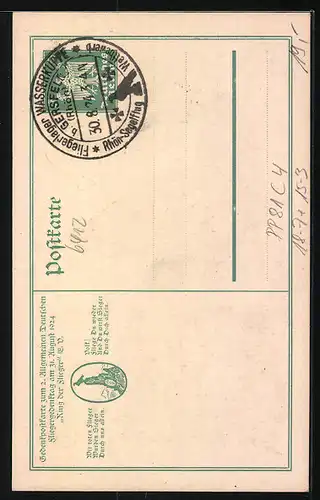 AK Ganzsache PP81C4: Gedenkpostkarte zum 2. Allgemeinen Deutschen Fliegergedenktag am 31. Aug. 1924