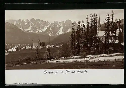 AK Gosau, Blick g. d. Donnerkogeln