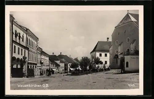 AK Waizenkirchen, Ortsansicht mit Platz