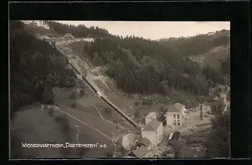 AK Partenstein, Wasserkraftwerk aus der Vogelschau