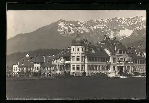 AK Bad Ischl, Allgemeines Öffentl. Krankenhaus mit Bergpanorama