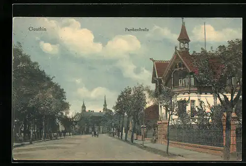 AK Genthin, Blick auf die Parchenstrasse
