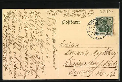 AK Genthin, Blick auf die Parchenstrasse