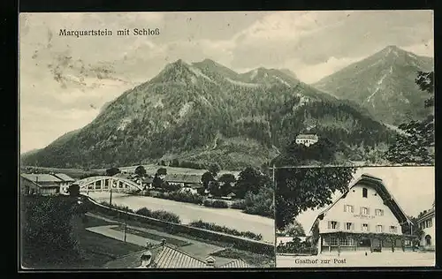 AK Marquartstein, Gasthof zur Post, Schloss