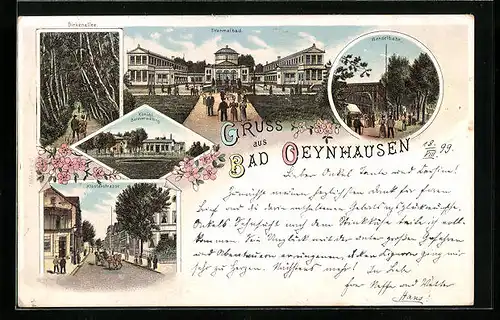 Lithographie Bad Oeynhausen, Thermalbad, Wandelbahn