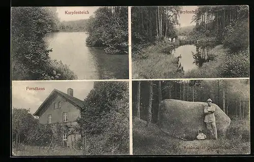 AK Bippen, Karpfenteich, Forsthaus