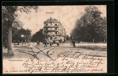 AK Charlottenburg, Blick auf Hippodrom