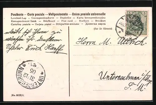 AK Jahreszahl 1906, Fröhliches Neujahr