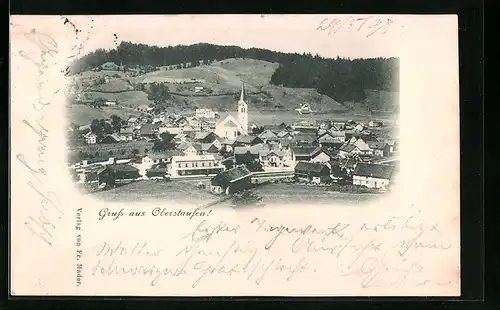 AK Oberstaufen, Totale mit Kirche