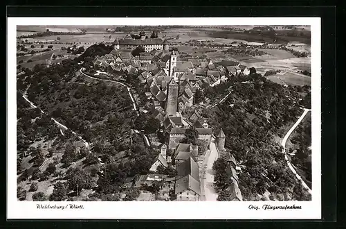 AK Waldenburg / Württ., Gesamtansicht, orig. Fliegeraufnahme