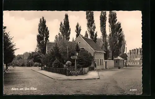 AK Aken / Elbe, Gebäudepartie