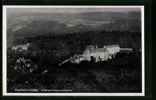 AK Rosbach a. d. Sieg, Gesamtansicht, orig. Fliegeraufnahme