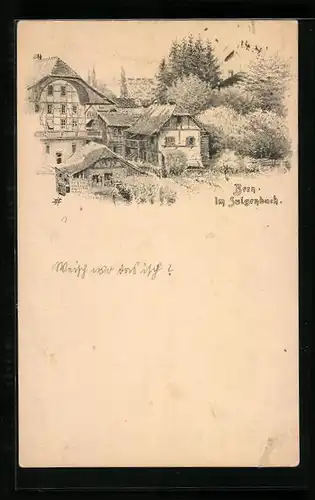 Künstler-AK Bern, im Sulgenbach