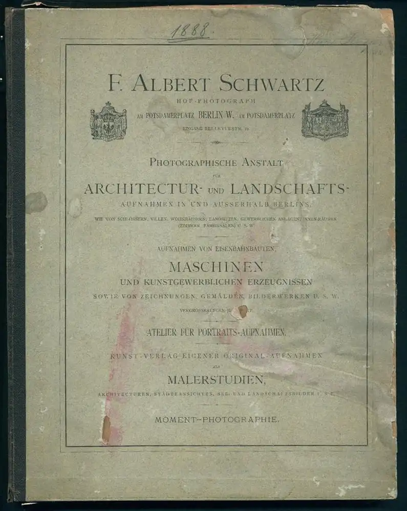 12 Fotografien Friedrich Albert Schwartz, Berlin, Ansicht Berlin-Westend, Wohnhaus Hauptmann E. Süss, Ahornallee 7 13