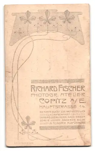 Fotografie Richard Fischer, Copitz a. E., Hauptstrasse 14, Soldat des Regiments 177 mit Schirmmütze und Schützenkette