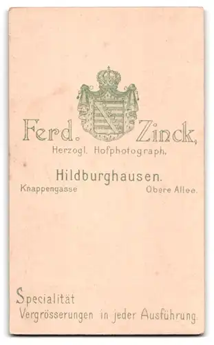 Fotografie Ferd. Zinck, Hildburghausen, Obere Allee, Knappengasse, Zwei Jungen in modischer Kleidung