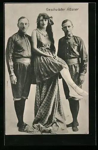 AK Variete-Akt Geschwister Rösner