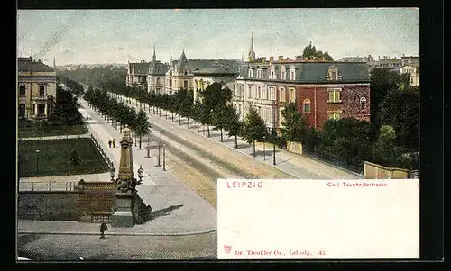 AK Leipzig, Carl Tauchnitzstrasse mit Passanten