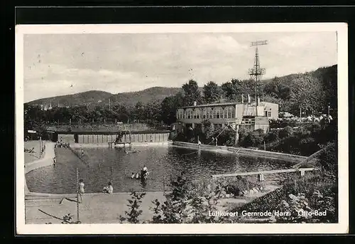 AK Gernrode /Harz, Partie aus dem Otto-Bad