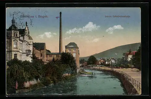 AK Olbernhau i. Erzgeb., Partie in der Inneren Grünthalerstrasse