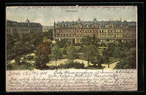 AK Döbeln i. S., Partie am Wettinplatz
