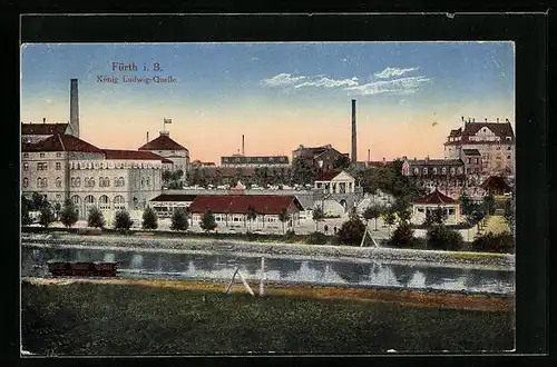 AK Fürth i. B., Partie an der König Ludwig-Quelle