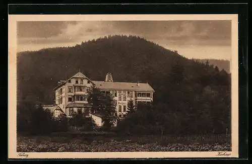 AK Tabarz, Kurhaus mit Zimmerberg